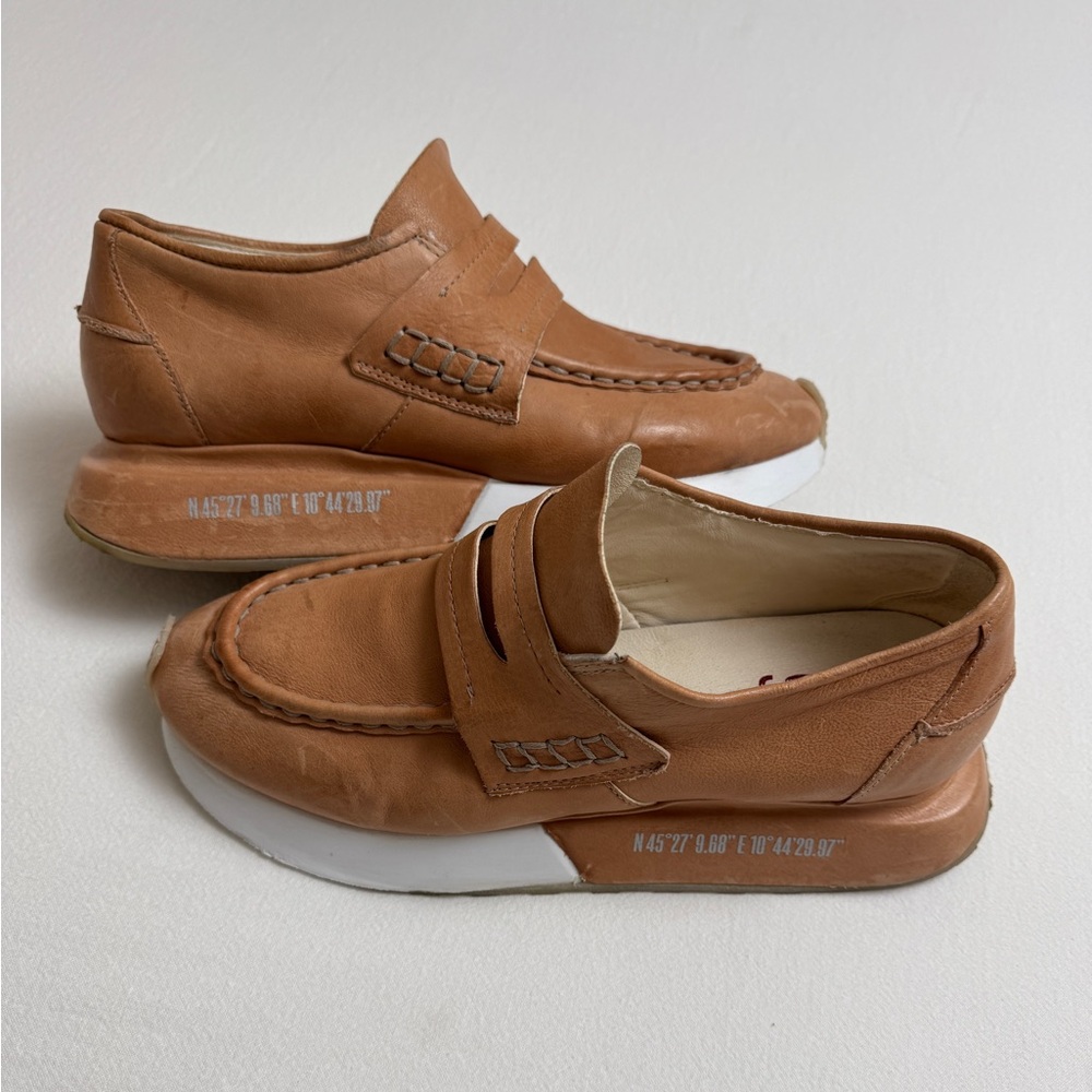 A.S. 98 Elian Platform Leather Loafer In Light Brown Cream Size 42 - US Size 11 - Picture 7 of 15